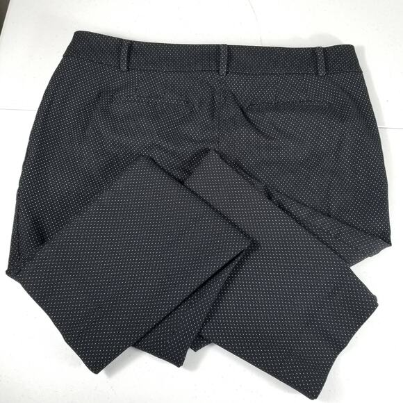 Talbots Hampshire Black White Dot Stretch Ankle 4 Pocket Pants Size 14 P - Picture 3 of 5